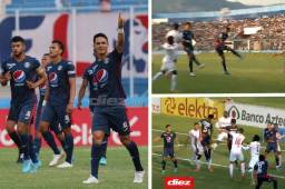 ¡Cabezazo espléndido! Roberto Moreira adelanta al Motagua en los primeros minutos de la semifinal ante Olimpia