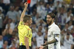 Sergio Ramos volvió a ser expulsado en un Clásico ante el Barcelona.