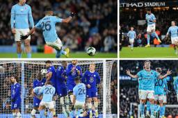 Riyad Mahrez anotó un golazo de tiro libre y dejó parado a Mendy.