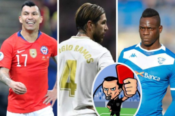 Según un informe de Transfermarkt, estos son los futbolistas más expulsados de la década. Sorprendentemente Sergio Ramos del Real Madrid no es el primero.