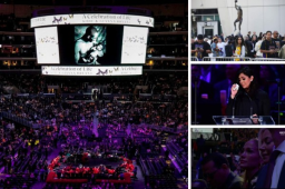 Familia, amigos, aficionados de la NBA dieron el último adiós Kobe Bryant y su hija en un funeral realizado en el Staples Center. JLO lloró con el discurso de Vanessa, la esposa del basquetbolista.