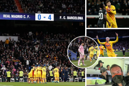 Real Madrid fue humillado por el Barcelona y estas son las imágenes que no se vieron en TV. El abrazo de Xavi a Vinicius, Piqué defiende a Ter Stegen de un encontronazo y la famosa cantante en el Bernabéu.