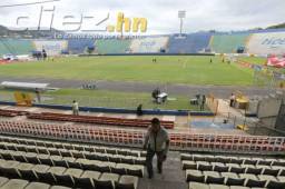 El estadio Nacional y una imagen que nunca olvidarán los jugadores de Motagua y Olimpia.