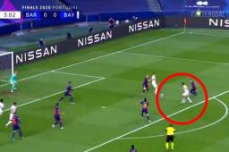 Así fue el gol del Bayern Munich ante el Barcelona en la Champions League.