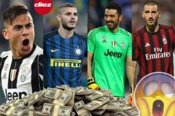 Medios de Italia y España dieron a conocer el salario que devengan en la presente temporada algunas de las figuras de la Serie A.