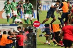 Te presentamos la imágenes que captó el lente de DIEZ y que segurmente no lograste ver por TV. El festejo de Diego Vázquez, la burla de jugador de Motagua y los incidentes no fueron la excepción en la vuelta del Marathón-Motagua.