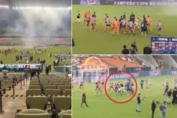 El Bahía celebraba su nueva campeonato y fueron agredidos por los jugadores del Ceará.