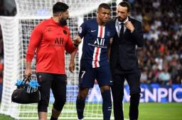 Mbappé se lesiona y estará un mes afuera de las canchas. Malas noticias para el PSG. FOTO: AFP.