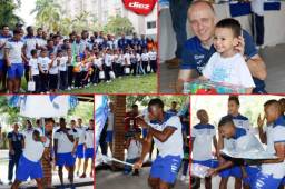 Los futbolistas de la Selección Nacional de Honduras disfrutaron un agradable mañana con un grupo de niños de San Pedro Sula.