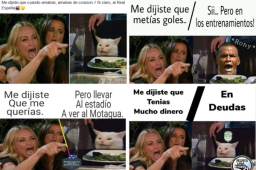 Para morir de risa, estos son los mejores memes del gato en la mesa y la mujer gritando, los equipos de Liga Nacional no se salvan y son objetos de burla.