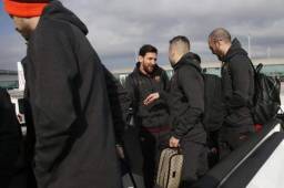 El Barcleona ya está en Londres para medirse al Chelsea.