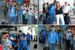 La afición hondureña todavía cree en sus jugadores y le dieron todo el apoyo en su llegada al aeropuerto de San Pedro Sula.