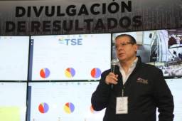 David Matamoros Batson, magistrado presidente del TSE, ha dado a conocer los resultados esta mañana.