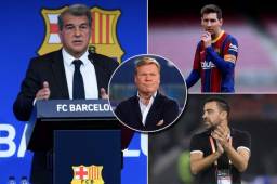 Laporta dijo que no hay que descartar todavía a Koeman, Xavi puede ser una posibilidad y la renovación de Messi aún no está hecha.