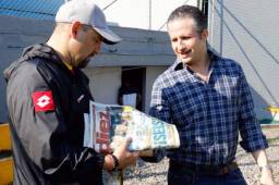 Elías Burbara, presidente del Real España junto al entrenador Martín 'Tato' García quien en dos meses ha llevado el equipo a la gran final. Foto DIEZ