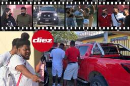 Los amigos de Wilson Palacios se enfrentaron a los de Romell Quioto en un partido de exhibición en el complejo del “Mago” en La Ceiba. Las imágenes que captó el lente de DIEZ de las figuras que se dieron cita, los autos que conducen y el lujoso regalo de Quioto a su mamá. Fotos Edgar Witty