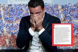 Xavi escribió en sus redes sociales una palabras a la afición del Barcelona tras anunciarse su despido. “A partir del domingo, seré un ‘culé’ más en la grada”.