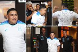 Este aficionado hondureño disfrutó al máximo de su visita en el hotel de concentración de Honduras. Fotos: Mauricio Ayala, enviado especial.