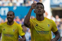 Choco Lozano ha colaborado en el gol del empate del Cádiz en el primer tiempo.