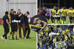 La afición, jugadores y cuerpo técnico de Real España celebraron a lo grande la clasificación a los cuartos de final de la Copa Centroamericana.