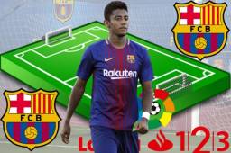 El delantero hondureño Antony Choco Lozano aparece en el 11 ideal de la primera jornada de la Liga 123 de España donde fue figura con el Barça B.