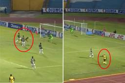 El gol del delantero del Real España, Carlos Bernández fue de categoria. Marathón tuvo un mala noche en el primer pulso de las semifinales del Torneo Clausura 2022.