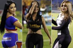 Las bellas aficionadas y modelos que llegaron al estadio Morazán para la semifinal de ida del partido entre Real España y Marathón.
