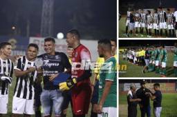 Honduras Progreso y Marathón disputaron un juego amistoso en el estadio Humberto Micheletti con el objetivo de recaudar fondos para Mariano Acevedo, que sufre la enfermedad de Guillain-Barré. 1-0 ganaron los verdes con anotación de Sebastián Colón. FOTOS: Neptali Romero.