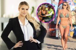 La preciosa rubia sorprendió cuando ingresó al terreno de juego en medio del juego entre Liverpool - Tottenham.