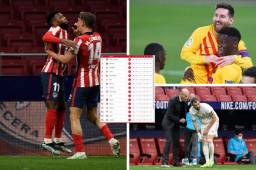 Atlético de Madrid sumó 62 unidades en la tabla de posiciones de la liga española.
