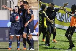Motagua y Real España sacaron una victoria este día. Fotos: Marvin Salgado y Neptalí Romero.