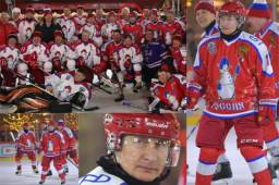 Fue la octava edición de este torneo que se celebra cada navidad y Vladimir Putin se lució, marcó la mitad de los goles de su equipo y sacaron la victoria. No lo ve nada mal jugar hockey sobre hielo al presidente ruso.