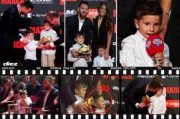 El delantero argentino Lionel Messi fue galardonado con la Bota de Oro, pero su hijo, Mateo, fue quien se llevó todos los reflectores durante la gala.