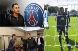 Primer día en la oficina para el portero costarricense Keylor Navas. El jugador centroamericano realizó su primer entrenamiento con los parisinos y acá te mostramos cómo fue. FOTOS: Cortesía @PSG_inside