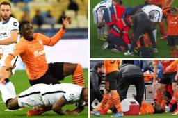 Impactante lesión de Lassina Traoré en una disputa de la pelota con Dumfries del Inter de Milán en la Champions League.