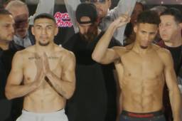 Teófimo López y Jamaine Ortiz llegaron al pesaje este miércoles con 139.6 libras.