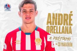 André Orellana será jugador del Marathón en el campeonato Clausura 2023 de la Liga Nacional de Honduras.