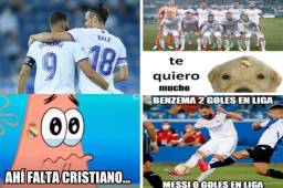 Te presentamos los mejores memes de la goleada del Real Madrid en la Liga Española ante el Alavés. Messi, Cristiano, Benzema y Bale son protagonistas.