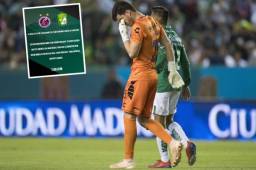 El arquero Sebastián Jurado se retiró llorando tras la derrota del Veracruz que confirmó su descenso. Tras el juego, León le dedicó unas palabras a los Tiburones.
