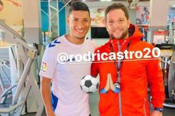 Bryan Acosta y Rodrigo Castro trabajan en la parte física previo a viaje a Estados Unidos.