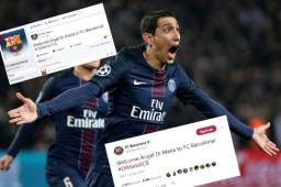 Ángel Di María es uno de los objetivos del Barcelona que anunció en redes sociales su fichaje, pero se trataría del hackeo de sus cuentas. Foto cortesía