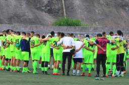 Real de Minas durante uno de sus entrenamientos en Tegucigalpa.