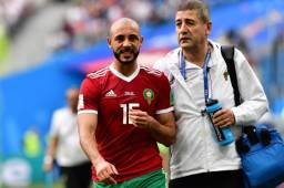 Noureddine Amrabat salió lesionado en el juego frente a los iraníes.