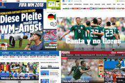 La selección de México da el primer resultado sorpresivo en el Mundial de Rusia 2018 al vencer a Alemania 1-0. La prensa mundial se ve sorprendida ya que no esperaba dicho marcador.