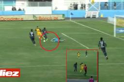 ‘Chapetilla’ saca a bailar a Decas y Lacayo marcó el segundo de Real España gracias al ‘regalito’ del portero Marlon Licona