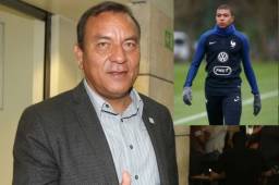 El técnico hondureño Carlos Tábora no pudo ocultar su sorpresa por no estar Mbappé convocado en Francia.