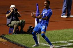 Kervin Arriaga marcó el primer gol de Honduras en el triunfo 3-0 ante Nicaragua. La Bicolor fue la sexta escuadra en sellar pase al Preolímpico. Foto Neptalí Romero