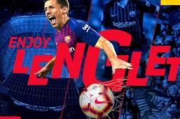 El Barcelona hizo oficial la llegada de Clément Lenglet mediantes redes sociales.