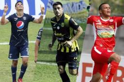 Roberto Moreira, Ramiro Rocca y Rony Martínez, tres de los grandes goleadores del Clausura-2021.