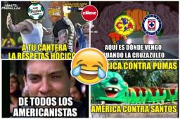 Disfrutá de los mejores memes que dejó la dura derrota del América a manos del Santos Laguna (4-1) en la semifinal de ida del fútbol mexicano. ¡Para morir de la risa!